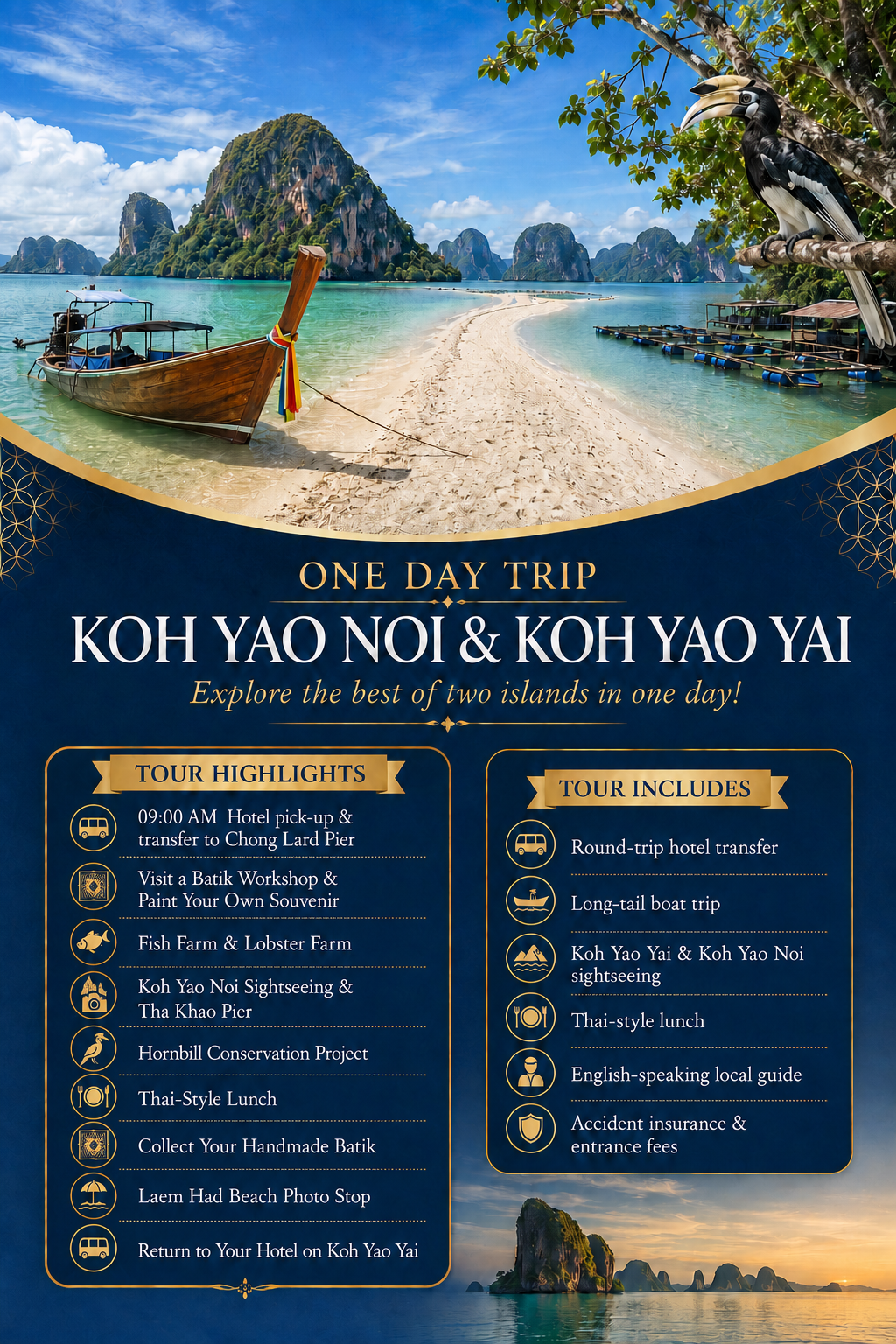 one day trip koh yao noi-yai